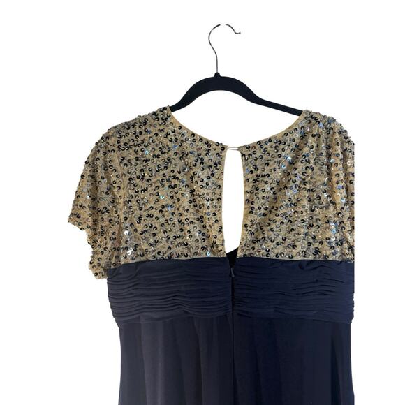 JS BOUTIQUE Formal Dress Plus Size 16 Jeweled Cap Sleeve Slight Plunge Glam New - Picture 10 of 16